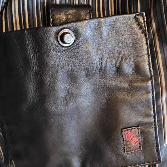 Daniel Black Leather Coat Mens XL - Picture 6 of 10